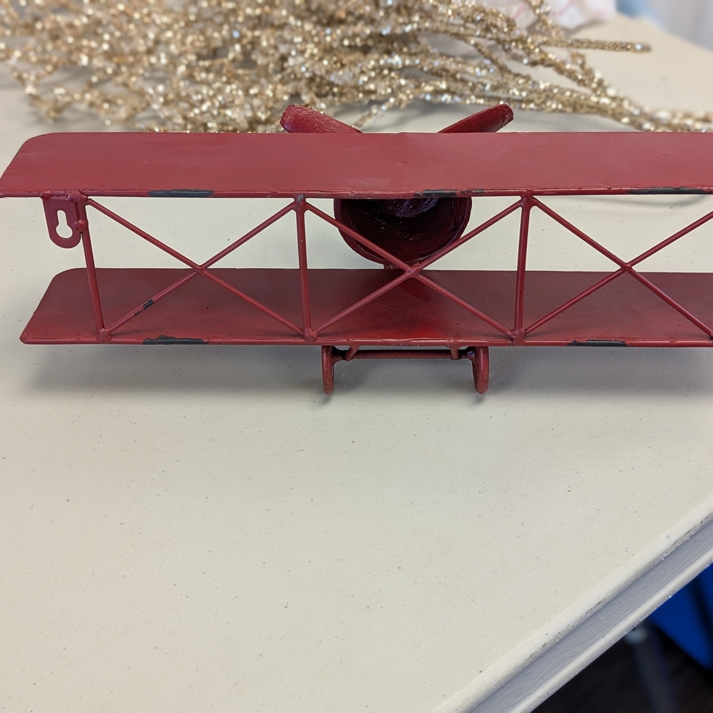 Red Display Shelves Wall Decor
